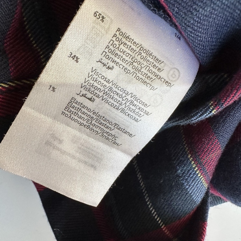 Mayoral Dress Girls Size 5 Ruffles Plaid Blue Red Long Sleeves Preppy Classy - Picture 7 of 7